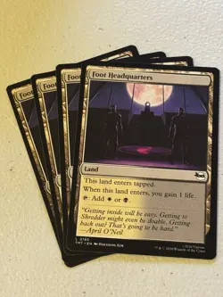 4x Foot Headquarters (185) TEENAGE MUTANT NINJA TURTLES MAGIC: THE GATHERING - Image 1