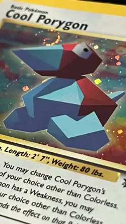 Cool Porygon 15/53 LP Swirl Wotc Black Star Promo Holo Pokemon TCG - Image 5