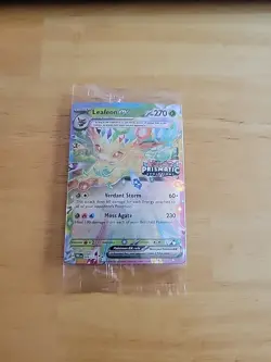 SEALED LEAFEON EX 006/131 SV PRISMATIC EVOLUTIONS STAMP PROMO NM POKEMON - Image 1