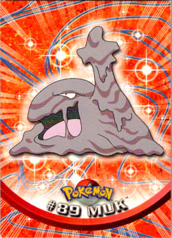 2000 Topps Pokemon #89 Muk TV Animation Blue Logo NON HOLO lp - Image 1