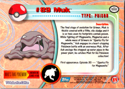 2000 Topps Pokemon #89 Muk TV Animation Blue Logo NON HOLO lp - Image 2