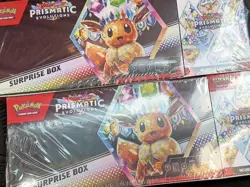 Lot Of 2 Pokemon Prismatic Evolutions Surprise Box+Booster Bundle Sams Club Set - Image 1