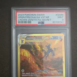 Pokemon Origin Forme Dialga VSTAR Secret Rare GG68/GG70 Crown Zenith PSA 9 Holo - Image 1