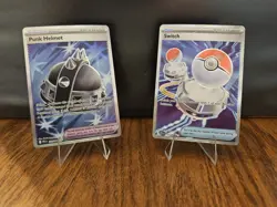Pokemon TCG Punk Helmet 121/094, Switch 123/094 Foil Trainer Item Lot PFL - Image 1