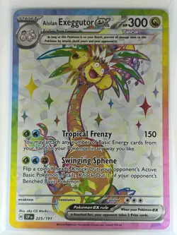 Alolan Exeggutor EX 225/191 SV08: Surging Sparks Ultra Rare Holo Near Mint - Image 1