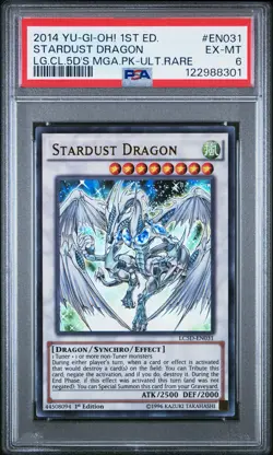 2014 Yu-Gi-Oh! LC5D-EN031 Stardust Dragon - Ultra Rare PSA 6 - Image 1