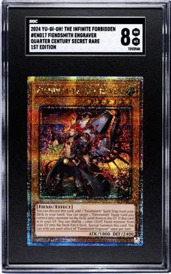 Yu-Gi-Oh! Fiendsmith Engraver INFO-EN017 Quarter Century Secret Rare - Graded - Image 1