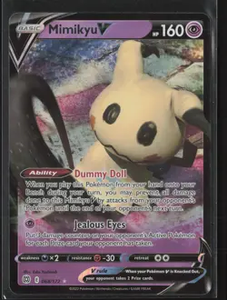 Mimikyu V Ultra Rare SWSH05: Battle Styles 062/163 NM Pokemon Card - Image 1