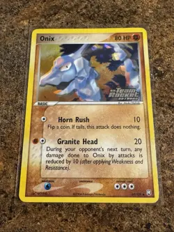Onix 69/109 Team Rocket Returns Stamped Reverse Holo Pokemon Card 2004 LP - Image 1