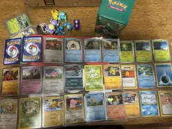 Pokemon Binder Card Lot Over 400 Cards And A Few Toys - Image 4