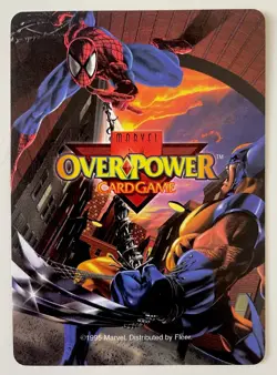 Captain America 1995 Fleer Marvel Overpower 3-Stat Character Card RARE - Image 2