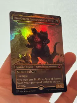 1X FOIL Bio-Quartz Spacegodzilla BORDERLESS NM MTG Magic Ikoria Godzilla EDH - Image 3