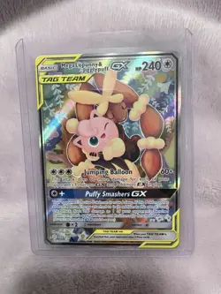 Pokemon Mega Lopunny & Jigglypuff GX (Alternate Full Art) Cosmic Eclipse 226/236 - Image 1