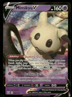 Mimikyu V 062/163 Ultra Rare Holo NM Pokemon SWSH05: Battle Styles - Image 1