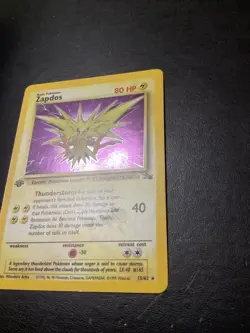 Zapdos 15/62 1st edition Holo Rare Fossil Pokemon - Image 3
