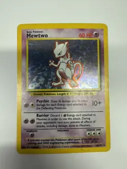 Pokemon TCG Mewtwo 010/102 Base Set Holo - Image 1