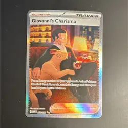 Pokemon TCG Giovanni's Charisma 204/165 Scarlet & Violet 151 SIR Full Art Holo - Image 1