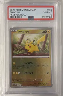 Pokemon 2023 SV2a Scarlet & Violet 151 Pikachu 025/165 Reverse Holo PSA 10 - Image 1