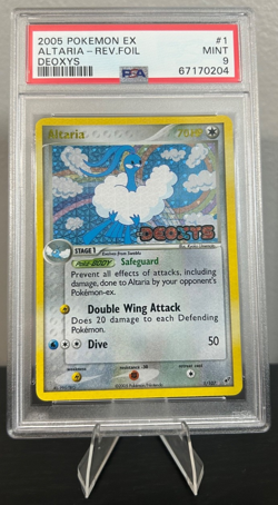 2005 POKEMON EX DEOXYS 1/107 ALTARIA REVERSE FOIL PSA 9 - Image 1