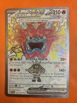 Hearthflame Mask Ogerpon ex 192/167 Twilight Masquerade Ultra Rare Pokemon - Image 1
