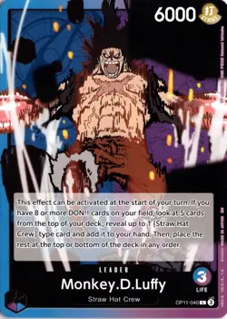 Monkey.D.Luffy (040) L A Fist of Divine Speed OP11-040 One Piece TCG - Image 1