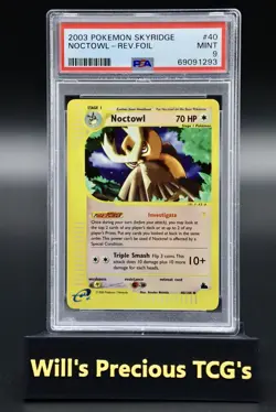 PSA 9 Noctowl 40/144 Skyridge 2003 Reverse Holo Pokemon Card E-Series WOTC - Image 1