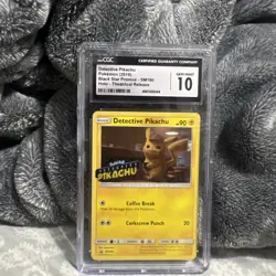 CGC 10 Detective Pikachu Black Star Promo Card Sealed 2019 Pokemon - Image 1