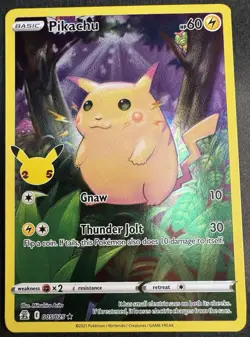 Pikachu Holo Rare Celebrations 005/025 - Pokemon Trading Card Game - NM - Image 1