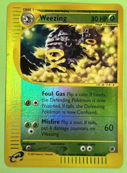 Pokemon TCG - Weezing 70/165 Expedition Reverse Holo Rare Card NEAR MINT NO PLAY - Image 1