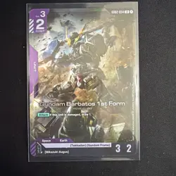 Gundam Card Game Gundam Barbatos 1st Form GD02-054 LR MINT - Image 1