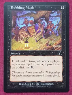 Magic The Gathering URZA'S DESTINY BUBBLING MUCK black card MTG - Image 1