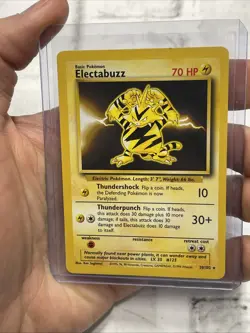 2000 Pokemon TCG Electabuzz 20/102 Base Set Non Holo Rare Card Vintage WOTC NM - Image 1
