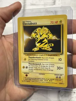2000 Pokemon TCG Electabuzz 20/102 Base Set Non Holo Rare Card Vintage WOTC NM - Image 2