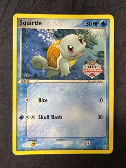 2007 City Championships Squirtle 63/100 Crystal Guardians Pokemon Card Rare - Image 1