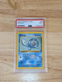 PSA 9 MINT Pokemon 1999 poliwag Unlimited Base Set Card 59/102 - Image 1
