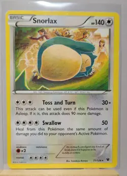 Snorlax 77/124 - XY Fates Collide Non-Holo Rare Pokemon Card 2016 - Image 1