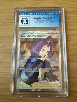 CGC Graded 9.5 Acerola's Premonition TG24/TG30 Brilliant Stars Pokemon Card - Image 1