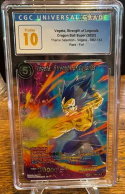 Dragon Ball Super Card Game DB2-133 Vegeta Strength of Legends CGC 10 Grad Rare - Image 1