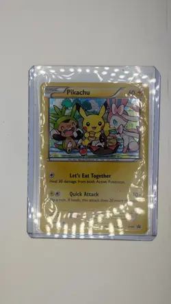 Pokemon Pikachu Card XY-P Promo Quick Attack Let's Eat Together - Image 1