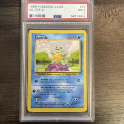 1999 Pokemon Game Squirtle #63 PSA 9 Mint Card - Image 1