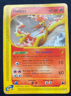 Pokemon Card Moltres 21/144 Non Holo Rare Skyridge WOTC (HP) - Image 1