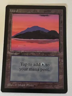 Magic the Gathering MTG Beta Island v.3 (RED) NM- (Beta Bob) - Image 1