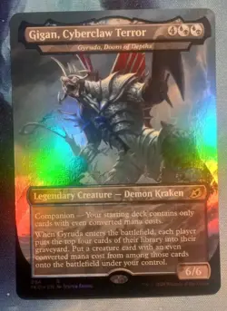 FOIL Gigan, Cyberclaw Terror - Gyruda, Doom of Depths MTG (Godzilla Series) - Image 1