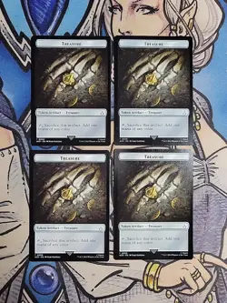 4x Treasure Tokens NM/M ACR Assassin's Creed MTG Magic - Image 1