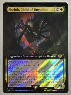 MTG / Shelob, Child of Ungoliant / LTR #785 SURGE FOIL (Extended Art) Rare / NM - Image 1