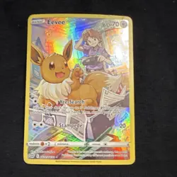 Pokemon TCG Eevee Full Art Holo Card TG11/TG30 Brilliant Stars 2022 - Image 1