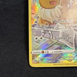 Pokemon TCG Eevee Full Art Holo Card TG11/TG30 Brilliant Stars 2022 - Image 5