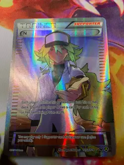 N (Supporter) 105A/124 Alternate Art Holo pokemon TCG - Image 1