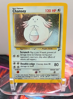 Chansey 003/130 Pokemon Base Set 2 Holo Vintage- LP+ - Image 1