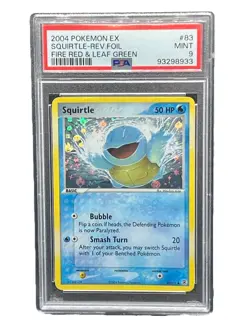 PSA 9 SQUIRTLE 83/112 REVERSE HOLO 2004 POKEMON EX FIRERED & LEAFGREEN NEW CERT - Image 1